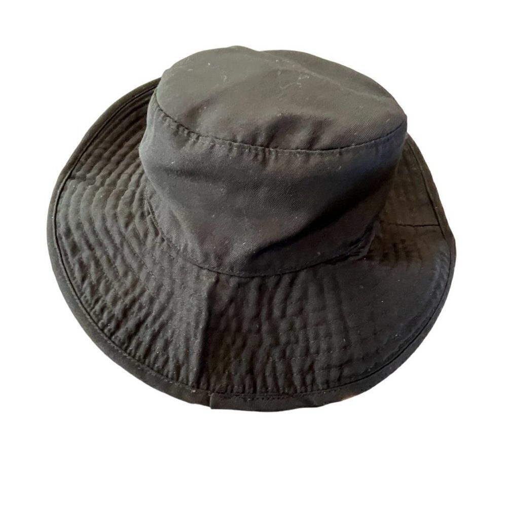 Wide Brim Bucket Hat - Black - OSFM Youth - Sun Protection